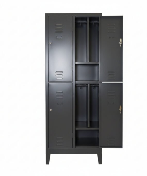 İç Bölmeli Metal Dörtlü Soyunma Dolabı