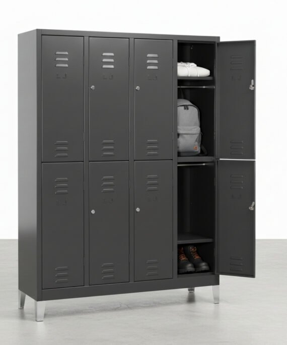 İç Bölmeli Metal Sekizli Soyunma Dolabı