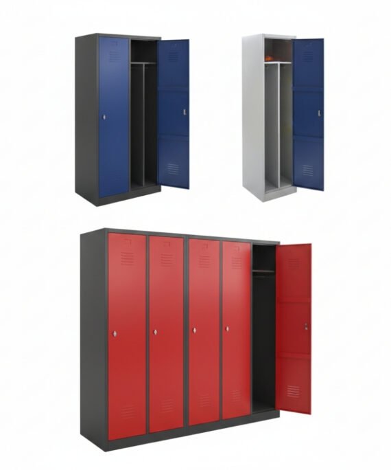 Kirli Temiz Bölmeli Metal Personel Soyunma Dolapları