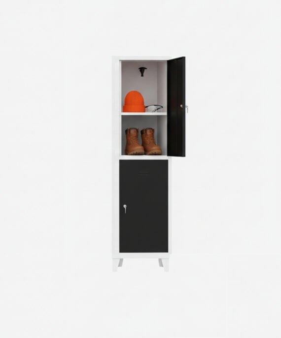 Ayakkabı Raflı Tek İkili Metal Personel Soyunma Dolabı