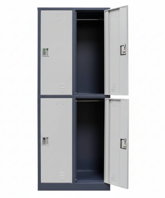 Şifreli Metal Soyunma Dolabı – 4 Kapaklı