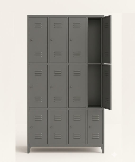 On İkili Metal Personel Soyunma Dolabı