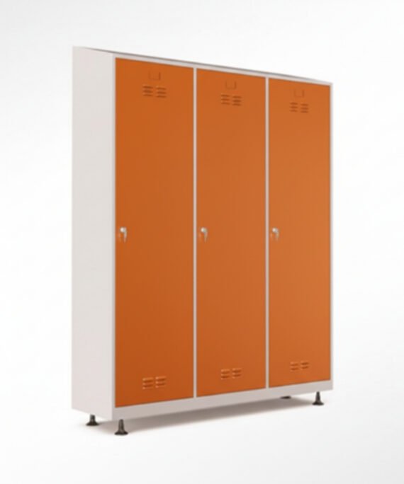 Eğimli 3 Kapaklı Metal Soyunma Dolabı